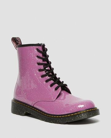 Dr Martens Youth 1460 Glitter Veterlaarzen Kinderen Roze | NL 117MQZ